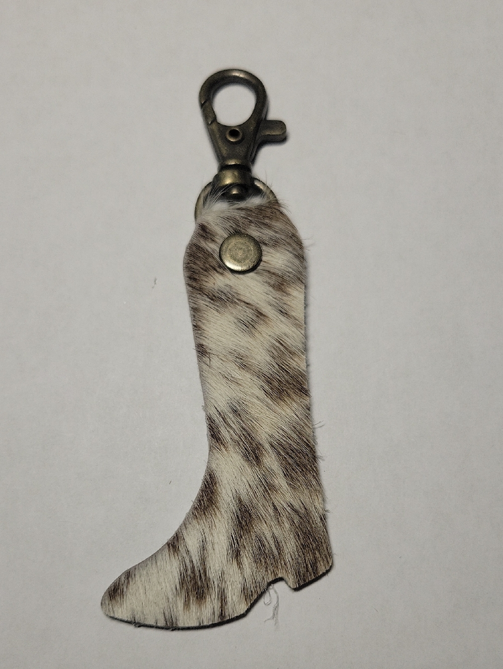 Amish Handcrafted Cowhide Cowboy Boot Purse Bag Keychain Charm